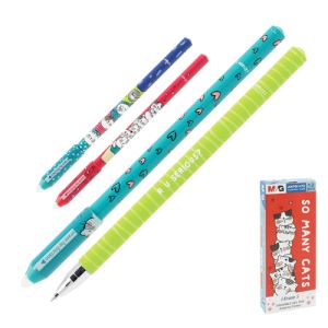 Roler gel/gumijasti M&amp;G iErase So Many Cats Pencil 0,5 mm, moder