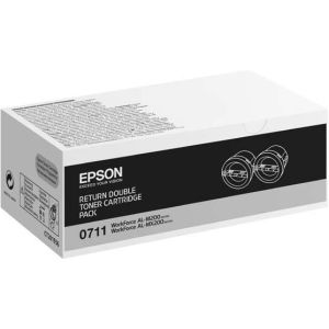 Toner Epson C13S050711 (AL-M200), dvojni paket, črna (black), originalni