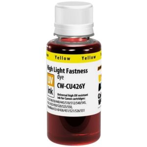 Atrament pre kazetu Canon CLI-521Y, dye, odolný voči UV, rumena (yellow)