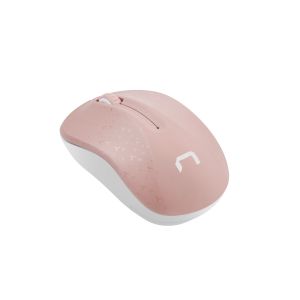 Natec optična miška TOUCAN/1600 DPI/Travel/Optična/Brezžična USB/Belo-roza NMY-1652