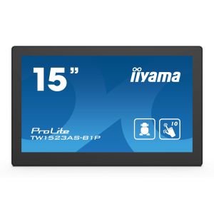 15 "iiyama TW1523AS-B1P: IPS, FullHD, kapacitivni, 10P, 450cd / m2, mini HDMI, WiFi, Android 8.1 TW1523AS-B1P