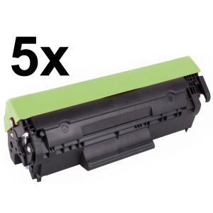 Toner 5 x HP CF283X (83X), pet paketov, črna (black), alternativni
