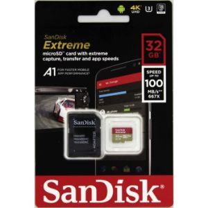 SanDisk Extreme/micro SDHC/32GB/100MBps/UHS-I U3 / Adapter razreda 10/+ SDSQXAF-032G-GN6MA