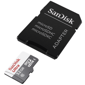 SanDisk Ultra/micro SDHC/32GB/100MBps/UHS-I U1 / adapter razreda 10/+ SDSQUNR-032G-GN3MA