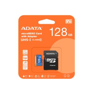 Adata/micro SDXC/128GB/100MBps/UHS-I U1 / adapter razreda 10/+ AUSDX128GUICL10A1-RA1