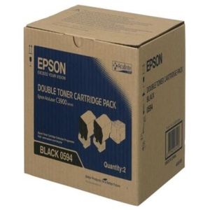 Toner Epson C13S050594 (C3900), dvojni paket, črna (black), originalni