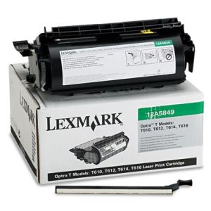 Toner Lexmark 12A5849 (T610, T612, T614), pre tlač etikiet, črna (black), originalni