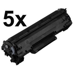 Toner 5 x HP CE278A (78A), pet paketov, črna (black), alternativni