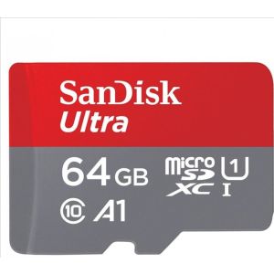 SanDisk Ultra/micro SDHC/64GB/140MBps/UHS-I U1 / adapter razreda 10/+ SDSQUAB-064G-GN6MA
