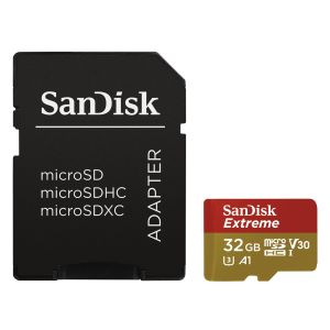 SanDisk Extreme/micro SDHC/32GB/100MBps/UHS-I U3 / Adapter razreda 10/+ SDSQXAF-032G-GN6MA