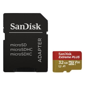 SanDisk Extreme PLUS/micro SDHC/32GB/95MBps/UHS-I U3 / Adapter razreda 10/+ SDSQXBG-032G-GN6MA