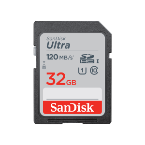 SanDisk Ultra/SDHC/32GB/120MBps/UHS-I U1 / razred 10/črna SDSDUN4-032G-GN6IN