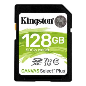 Kingston Canvas Select Plus U3/SDXC/128GB/100MBps/UHS-I U3 / razred 10 SDS2/128GB