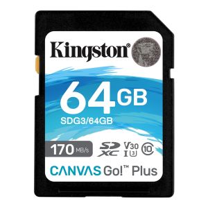 Kingston Canvas Go Plus/SDXC/64GB/170MBps/UHS-I U3 / razred 10 SDG3/64GB
