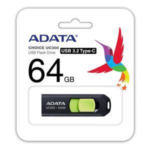 64GB ADATA UC300 USB 3.2 črno/zelena ACHO-UC300-64G-RBK/GN