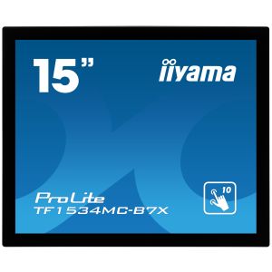 15 "iiyama TF1534MC-B7X: TN, XGA, kapacitivni, 10P, 370cd / m2, VGA, DP, HDMI, IP65, črn TF1534MC-B7X
