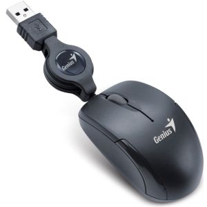 GENIUS Micro Traveler V2/potovalni/optični/žični USB/črn 31010125105