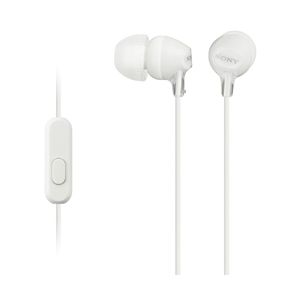 Slušalke SONY MDR-EX15AP, prostoročne, bele barve MDREX15APW.CE7