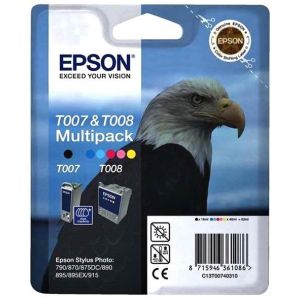 Kartuša Epson T007 + T008, multipack, original