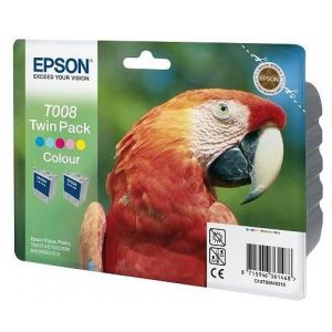 Kartuša Epson T008, dvojni paket, barvna (tricolor), original