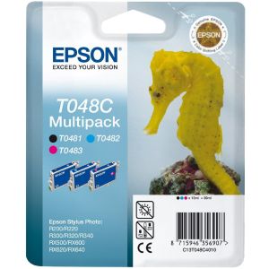 Kartuša Epson T048C, CMK, trojni paket, multipack, original