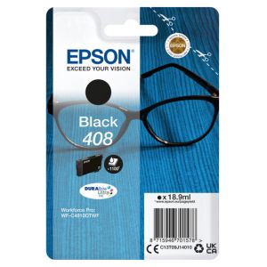 Kartuša Epson 408, C13T09J14010, T09J140, črna (black), original