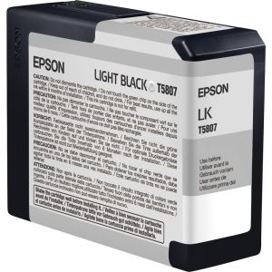 Kartuša Epson T5807, svetlo črna (light black), original