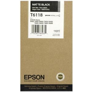 Kartuša Epson T6118, mat črna (matte black), original