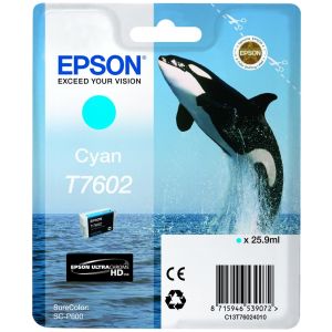 Kartuša Epson T7602, cian (cyan), original