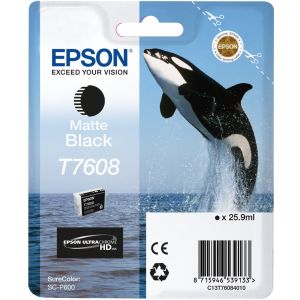 Kartuša Epson T7608, mat črna (matte black), original