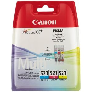 Kartuša Canon CLI-521, CMY, trojni paket, multipack, original