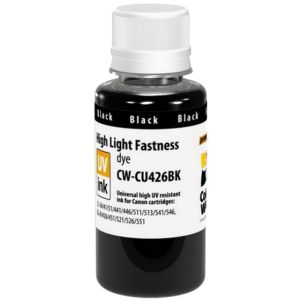 Atrament pre kazetu Canon CLI-521BK, dye, odolný voči UV, črna (black)