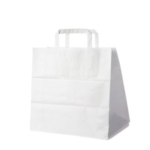 Papirnate vrečke 32+21x33 cm bele /50 kos/