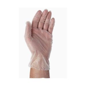 Bele vinilne rokavice, prašno lakirane (vel. L)/100 kos/