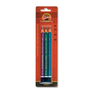 Grafitni svinčnik KOH-I-NOOR 2B, 4B, 6B, set 3 kosov
