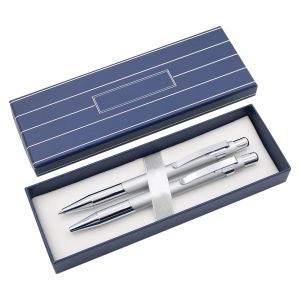 Komplet ATLANTA B+P - srebrn, kemični svinčnik + mehanski svinčnik