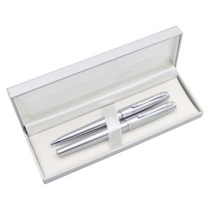 Komplet DUKE 209 B+F srebrna, Kemični svinčnik + Kemični svinčnik