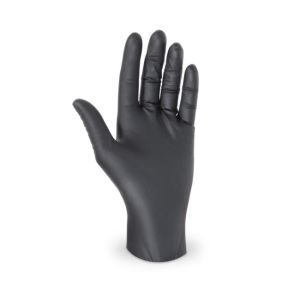 Rokavice za enkratno uporabo, nitrilne, nepudrane, črne, velike. 10/XL (100 kosov)