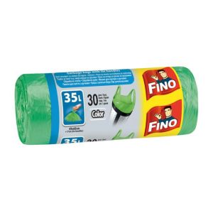 Vrečke za vezavo FINO Color 35 ℓ, 8 mic., 49 x 60 cm, zelene (30 kos)