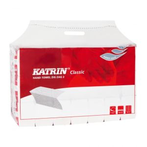 Papirnate brisače zložene ZZ 2-slojne KATRIN Classic Handy paket bele (20 pak.)