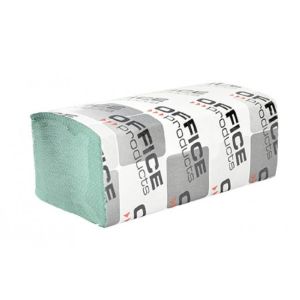 Papirnate brisače Office Products ZZ 1-slojne zelene reciklirane (20 pak.)