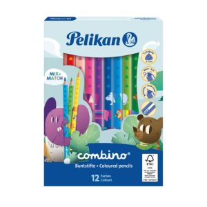 Barvice Pelikan Combino z motivi živali močne 12 kom
