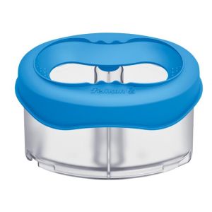Plastična skodelica za vodene barve z držalom za čopiče, modra