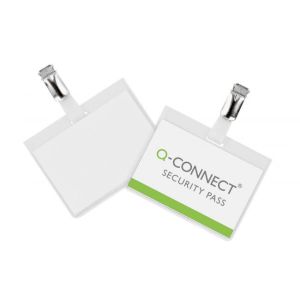 Etiketa z zaprto sponko Q-CONNECT 90x60mm 25 kos