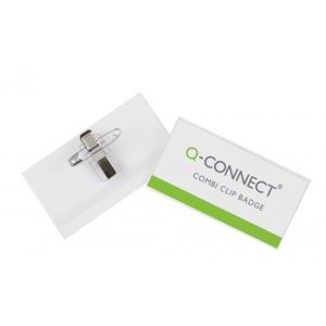 Tag clip+pin Q-CONNECT 90x54mm 50 kos