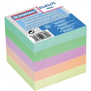 Blok kocke nelepljene, 83x83x75 mm, pastelne barve