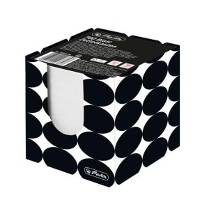 Blok kocka nezlepljena kartonska škatla Herlitz Just Black 90x90x90 mm