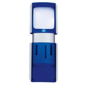 Povečevalno steklo 3,5 x 3,8 cm z modro osvetlitvijo