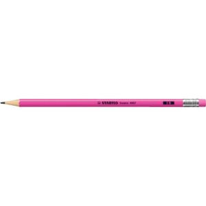 STABILO Swano Fluo svinčnik z radirko roza 12 kos