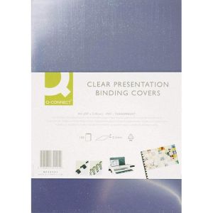 Plastične ovojnice za obročno vezavo Q-Connect A3 PVC 200mic prozorna